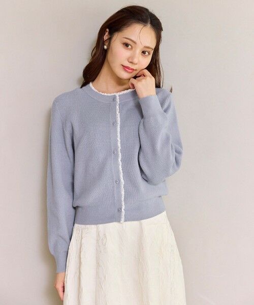 Feroux / フェルゥ カーディガン・ボレロ | レーストリム ニット カーディガン | 詳細3