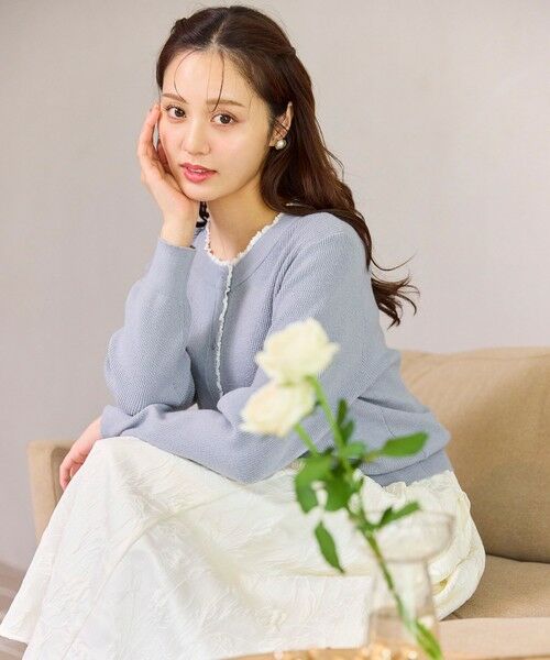 Feroux / フェルゥ カーディガン・ボレロ | レーストリム ニット カーディガン | 詳細5