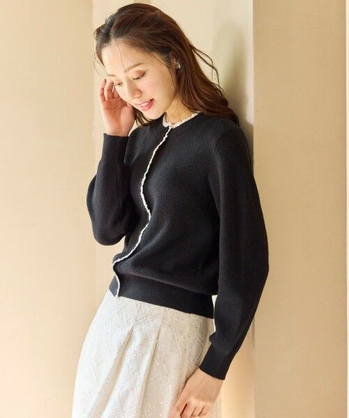 Feroux / フェルゥ カーディガン・ボレロ | レーストリム ニット カーディガン | 詳細17