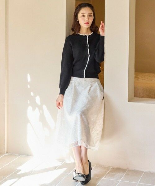 Feroux / フェルゥ カーディガン・ボレロ | レーストリム ニット カーディガン | 詳細15