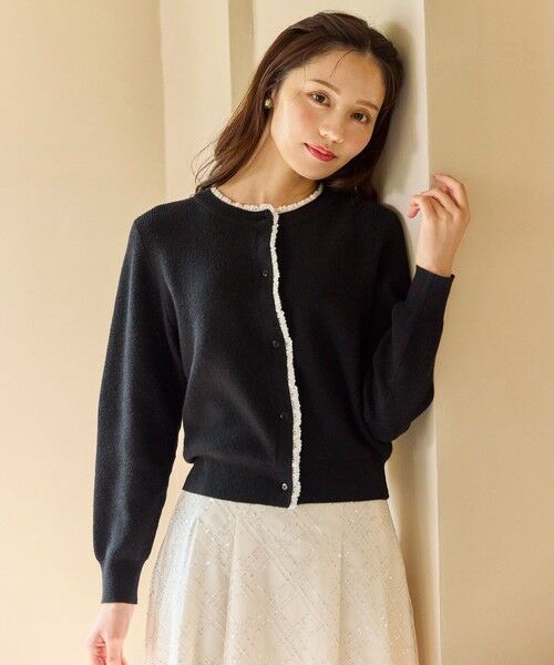 Feroux / フェルゥ カーディガン・ボレロ | レーストリム ニット カーディガン | 詳細16