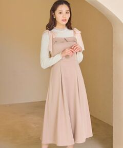 Feroux / フェルゥ ロング・マキシ丈ワンピース | シアーリボンショルダー ジャンパースカート