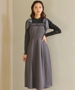 Feroux / フェルゥ ロング・マキシ丈ワンピース | シアーリボンショルダー ジャンパースカート