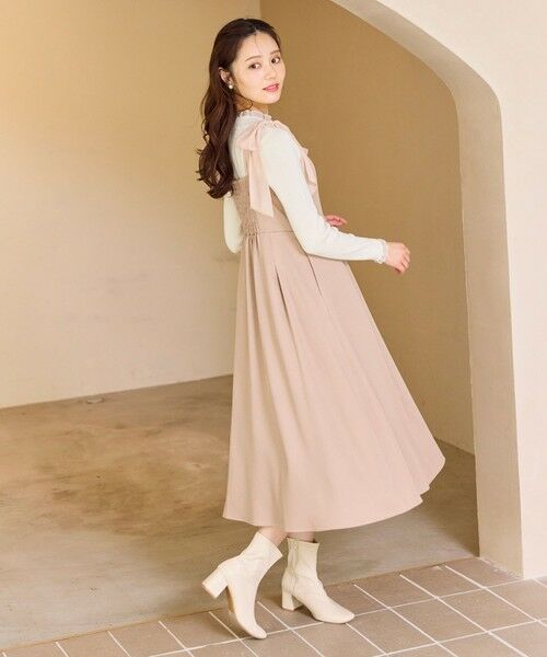 Feroux / フェルゥ ロング・マキシ丈ワンピース | シアーリボンショルダー ジャンパースカート | 詳細2