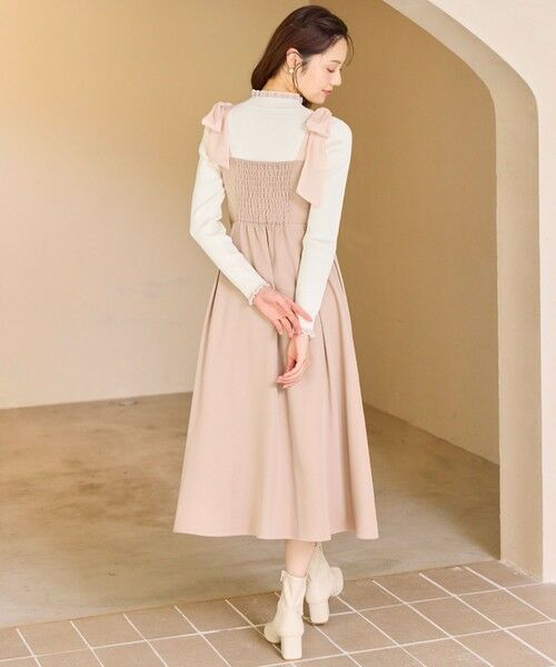 Feroux / フェルゥ ロング・マキシ丈ワンピース | シアーリボンショルダー ジャンパースカート | 詳細3