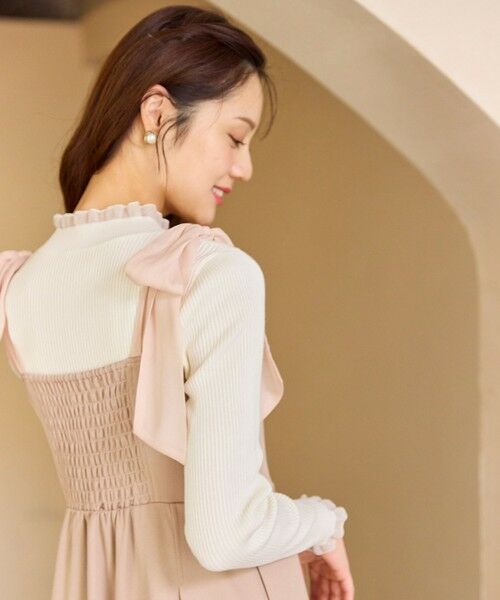 Feroux / フェルゥ ロング・マキシ丈ワンピース | シアーリボンショルダー ジャンパースカート | 詳細4