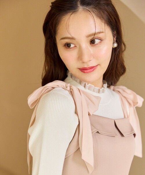 Feroux / フェルゥ ロング・マキシ丈ワンピース | シアーリボンショルダー ジャンパースカート | 詳細5