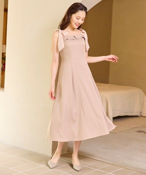 Feroux / フェルゥ ロング・マキシ丈ワンピース | シアーリボンショルダー ジャンパースカート | 詳細6