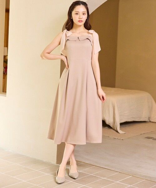 Feroux / フェルゥ ロング・マキシ丈ワンピース | シアーリボンショルダー ジャンパースカート | 詳細7