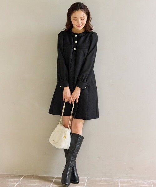 Feroux / フェルゥ ロング・マキシ丈ワンピース | ツイードミディ ワンピース | 詳細6