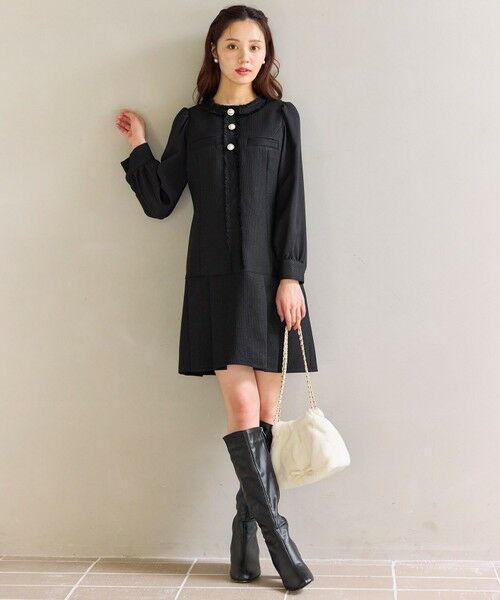 Feroux / フェルゥ ロング・マキシ丈ワンピース | ツイードミディ ワンピース | 詳細7