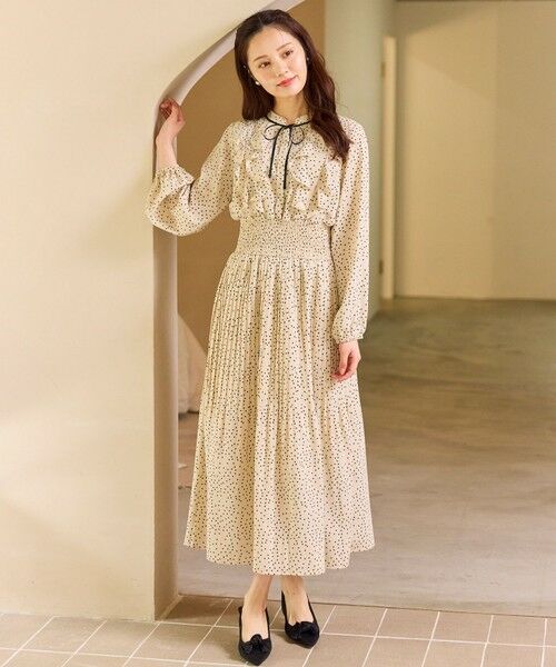 Feroux / フェルゥ ロング・マキシ丈ワンピース | ウエストシャーリングラッフル ワンピース | 詳細1