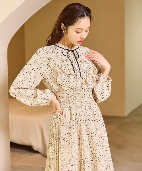 Feroux / フェルゥ ロング・マキシ丈ワンピース | ウエストシャーリングラッフル ワンピース | 詳細4