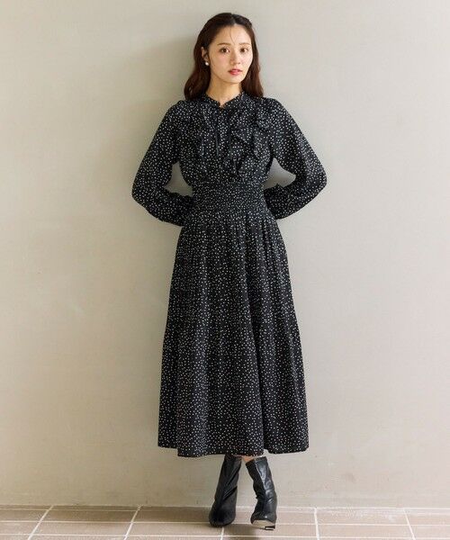 Feroux / フェルゥ ロング・マキシ丈ワンピース | ウエストシャーリングラッフル ワンピース | 詳細7