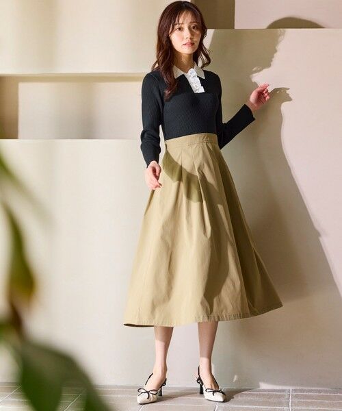 Feroux / フェルゥ ロング・マキシ丈ワンピース | 襟付きドッキング ワンピース | 詳細1