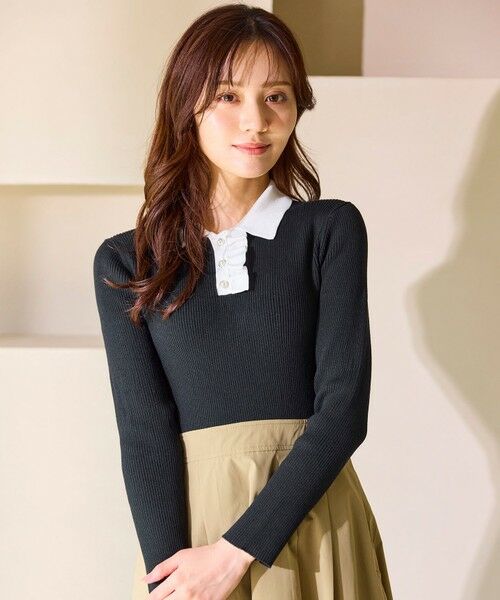 Feroux / フェルゥ ロング・マキシ丈ワンピース | 襟付きドッキング ワンピース | 詳細4