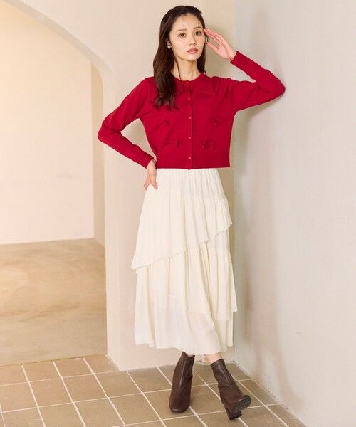 Feroux / フェルゥ ミニ・ひざ丈スカート | アシンメトリーティアード スカート | 詳細1