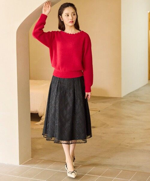 Feroux / フェルゥ ミニ・ひざ丈スカート | きらめきチェックフレア スカート | 詳細9