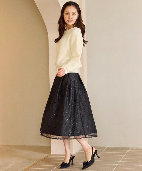 Feroux / フェルゥ ミニ・ひざ丈スカート | きらめきチェックフレア スカート | 詳細15