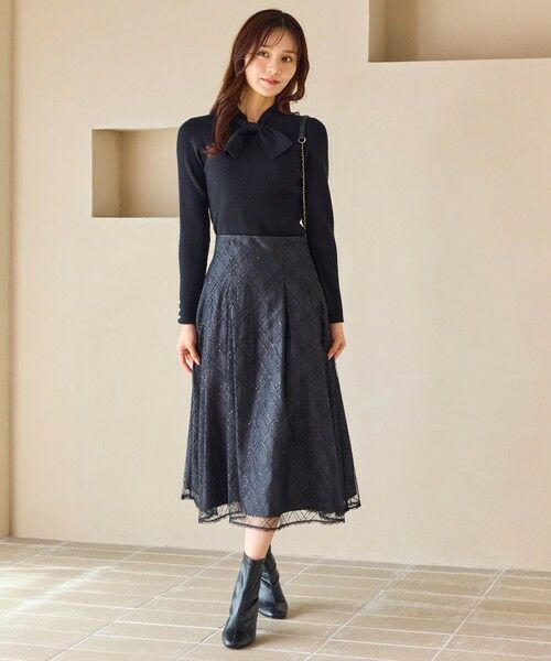 Feroux / フェルゥ ミニ・ひざ丈スカート | きらめきチェックフレア スカート | 詳細16