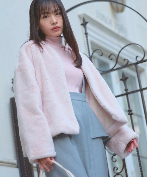 Feroux / フェルゥ その他アウター | フェイクファー ジャケット（ピンク系）