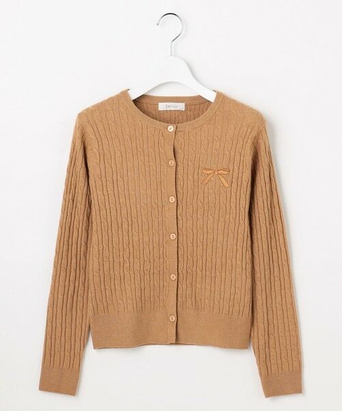 Feroux / フェルゥ カーディガン・ボレロ | ケーブル編み×リボン刺繍 ニット カーディガン | 詳細14