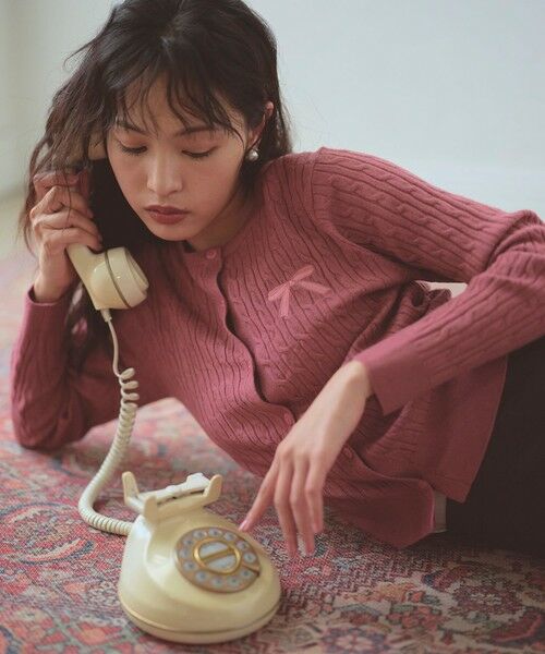 Feroux / フェルゥ カーディガン・ボレロ | ケーブル編み×リボン刺繍 ニット カーディガン | 詳細18