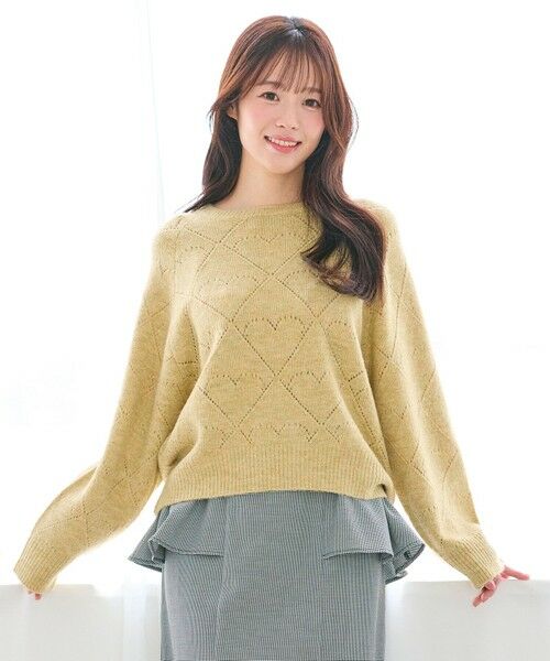 Feroux / フェルゥ ニット・セーター | ハート柄ニット プルオーバー | 詳細4