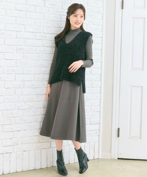Feroux / フェルゥ セットアップ | ジレ付きニット ワンピース | 詳細3