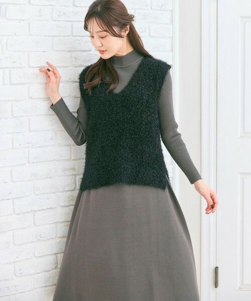 Feroux / フェルゥ セットアップ | ジレ付きニット ワンピース | 詳細4