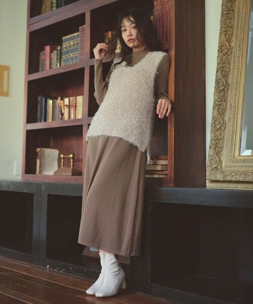 Feroux / フェルゥ セットアップ | ジレ付きニット ワンピース | 詳細7