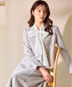 Feroux / フェルゥ セットアップ | パール釦ペプラムジャケット×スカート セットアップ