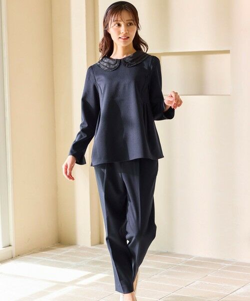 Feroux / フェルゥ セットアップ | 2WAYレースカラー美シルエット セットアップ(ネイビー系)