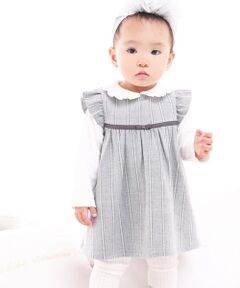 fillot de bebe reduction / フィヨ デュ ベベ ルダクティオン パンツ | ストライプ袖フリルジャンパースカート