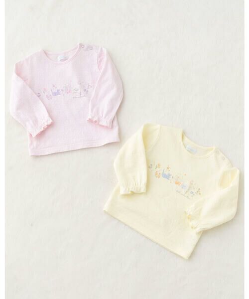 fillot de bebe reduction / フィヨ デュ ベベ ルダクティオン その他トップス | 花 女の子 モチーフ レーシー プリント Tシャツ (70~90cm) | 詳細3