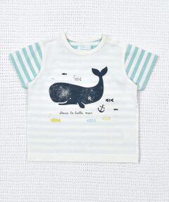 ボーダークジラTシャツ(70~90cm)