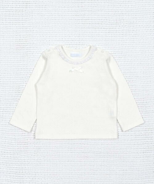 fillot de bebe reduction / フィヨ デュ ベベ ルダクティオン ベビー・キッズウエア | レーシー接結Tシャツ(70~90cm) | 詳細1