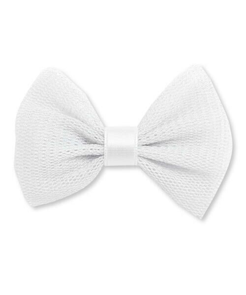 fillot de bebe reduction/フィヨ デュ ベベ ルダクティオン 【日本製】ラメチュールリボンヘアクリップ ホワイト ワンサイズ fillot de bebe reduction/フィヨ デュ ベベ ルダクティオン 【日本製】ラメチュールリボンヘアクリップ ホワイト ワンサイズ