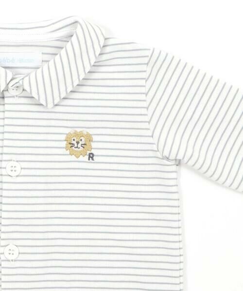 fillot de bebe reduction / フィヨ デュ ベベ ルダクティオン ロンパース | 天竺ボーダーシャツ&ロンパースセット(70~80cm) | 詳細10