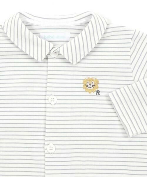 fillot de bebe reduction / フィヨ デュ ベベ ルダクティオン ロンパース | 天竺ボーダーシャツ&ロンパースセット(70~80cm) | 詳細11
