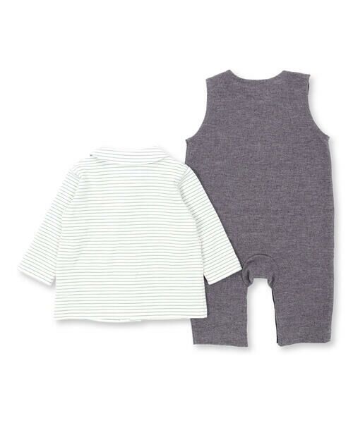fillot de bebe reduction / フィヨ デュ ベベ ルダクティオン ロンパース | 天竺ボーダーシャツ&ロンパースセット(70~80cm) | 詳細8