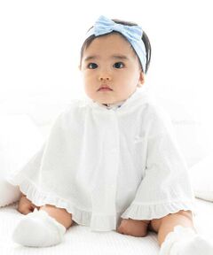 fillot de bebe reduction / フィヨ デュ ベベ ルダクティオン ベビー・キッズウエア | 【 UVカット 】フード付きブライト天竺フリルマント(60~90cm)