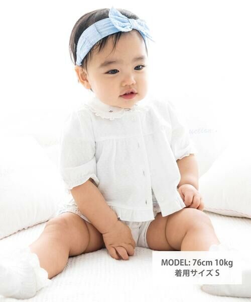 fillot de bebe reduction / フィヨ デュ ベベ ルダクティオン ベビー・キッズウエア | 【 UVカット 】ブライト天竺ボレロカーディガン(70~90cm) | 詳細1