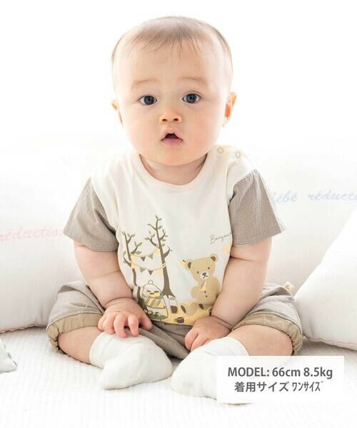 fillot de bebe reduction / フィヨ デュ ベベ ルダクティオン ベビー・キッズウエア | オーガニックコットンチェッククマパンツ(60~90cm) | 詳細1