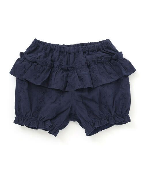 fillot de bebe reduction/フィヨ デュ ベベ ルダクティオン レースブルマパンツ(60~90cm) ネイビー ワンサイズ fillot de bebe reduction/フィヨ デュ ベベ ルダクティオン レースブルマパンツ(60~90cm) ネイビー ワンサイズ
