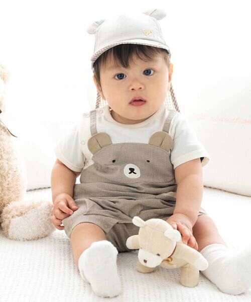fillot de bebe reduction / フィヨ デュ ベベ ルダクティオン ベビー・キッズグッズ | 【 UVカット 】オックスくま耳日よけ付きキャップ(44~50cm) | 詳細14