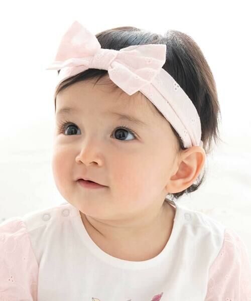 fillot de bebe reduction/フィヨ デュ ベベ ルダクティオン レースリボンヘアーバンド ピンク ワンサイズ fillot de bebe reduction/フィヨ デュ ベベ ルダクティオン レースリボンヘアーバンド ピンク ワンサイズ