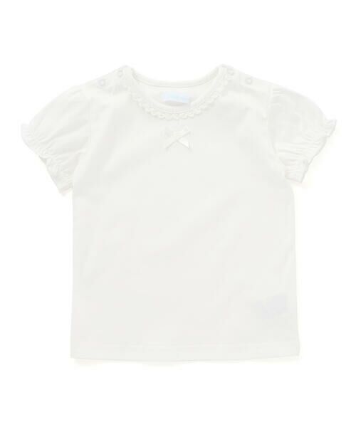 fillot de bebe reduction/フィヨ デュ ベベ ルダクティオン 天竺パフスリープ半袖Tシャツ(70~90cm) ホワイト S(70-80cm) fillot de bebe reduction/フィヨ デュ ベベ ルダクティオン 天竺パフスリープ半袖Tシャツ(70~90cm) ホワイト S(70-80cm)