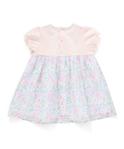 セール】 オーガンジー花柄プリントワンピース(70~90cm
