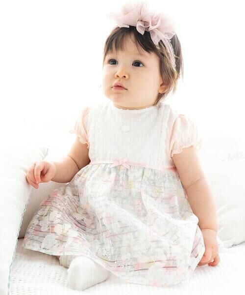 fillot de bebe reduction/フィヨ デュ ベベ ルダクティオン オーガンジー花柄プリントワンピース(70~90cm) ピンク系 M(80-90cm) fillot de bebe reduction/フィヨ デュ ベベ ルダクティオン オーガンジー花柄プリントワンピース(70~90cm) ピンク系 M(80-90cm)
